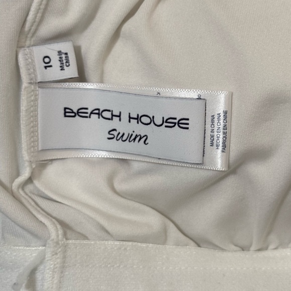 Beach House Pink Green Blue Textured Floral Relaxed Fit Tie Front Bikini Top - Picture 8 of 11